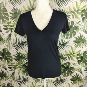 J.Crew Navy Blue V-Neck T-Shirt (Size: Small)